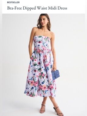 Abercrombie Bra-Free Dipped Waist Midi Dress